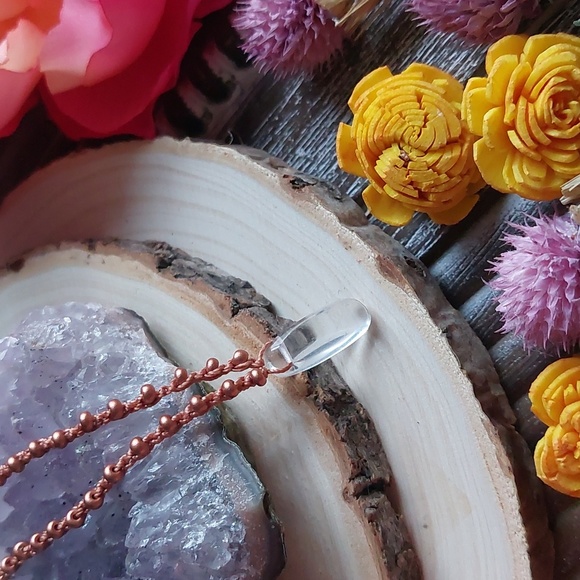 Quartz Crystal Bohemian Necklace, crochet jewelry by Rust Belt Raised - Picture 2 of 9
